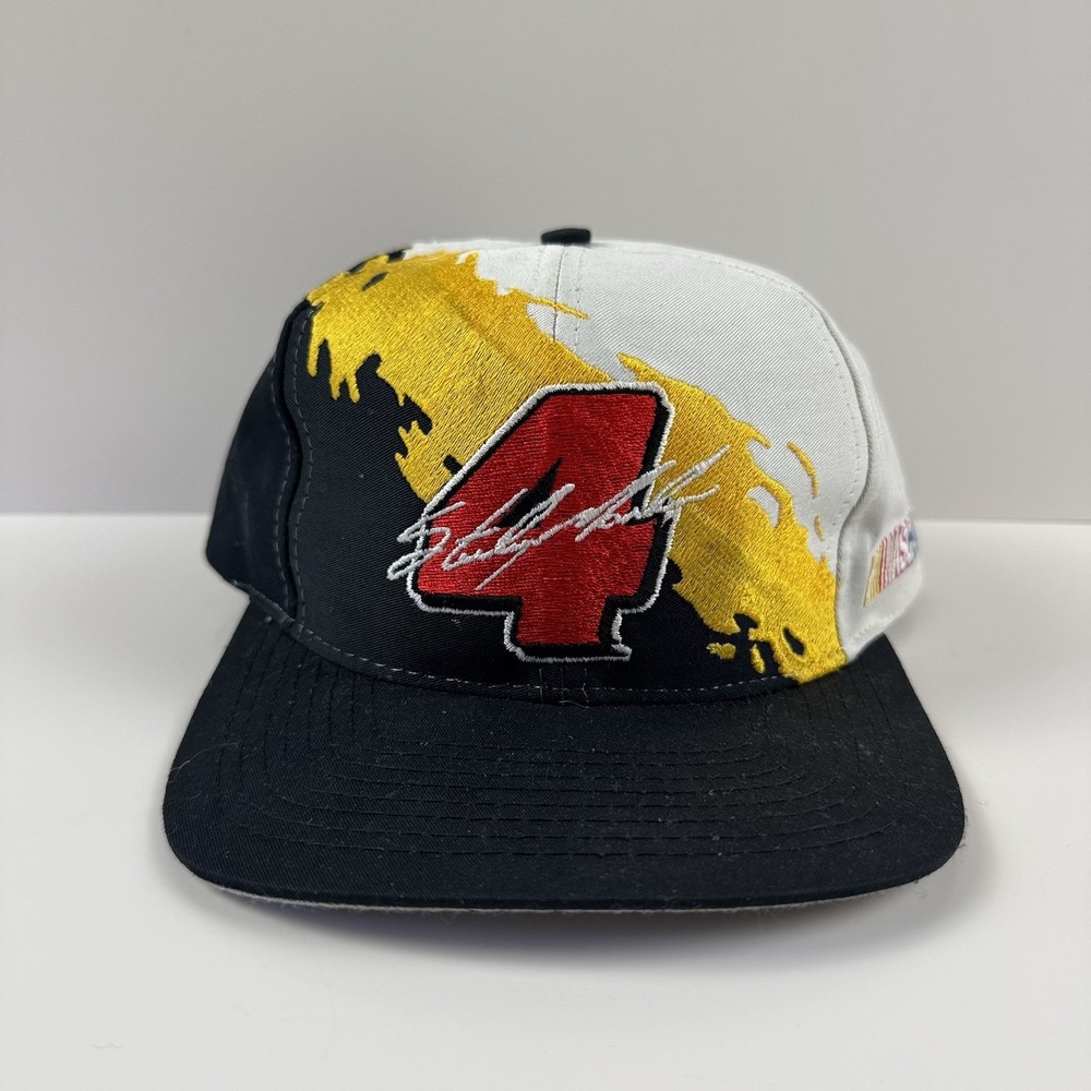 Vintage 90s Sterling Marlin #4 Nascar Splash Logo‎ 7 Athletic Snapback Hat Cap